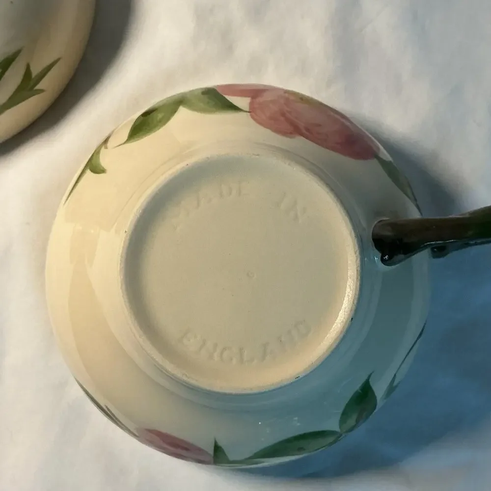 Set of 2 Floral Ceramic Tea Cups - Made in England